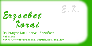 erzsebet korai business card