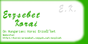 erzsebet korai business card